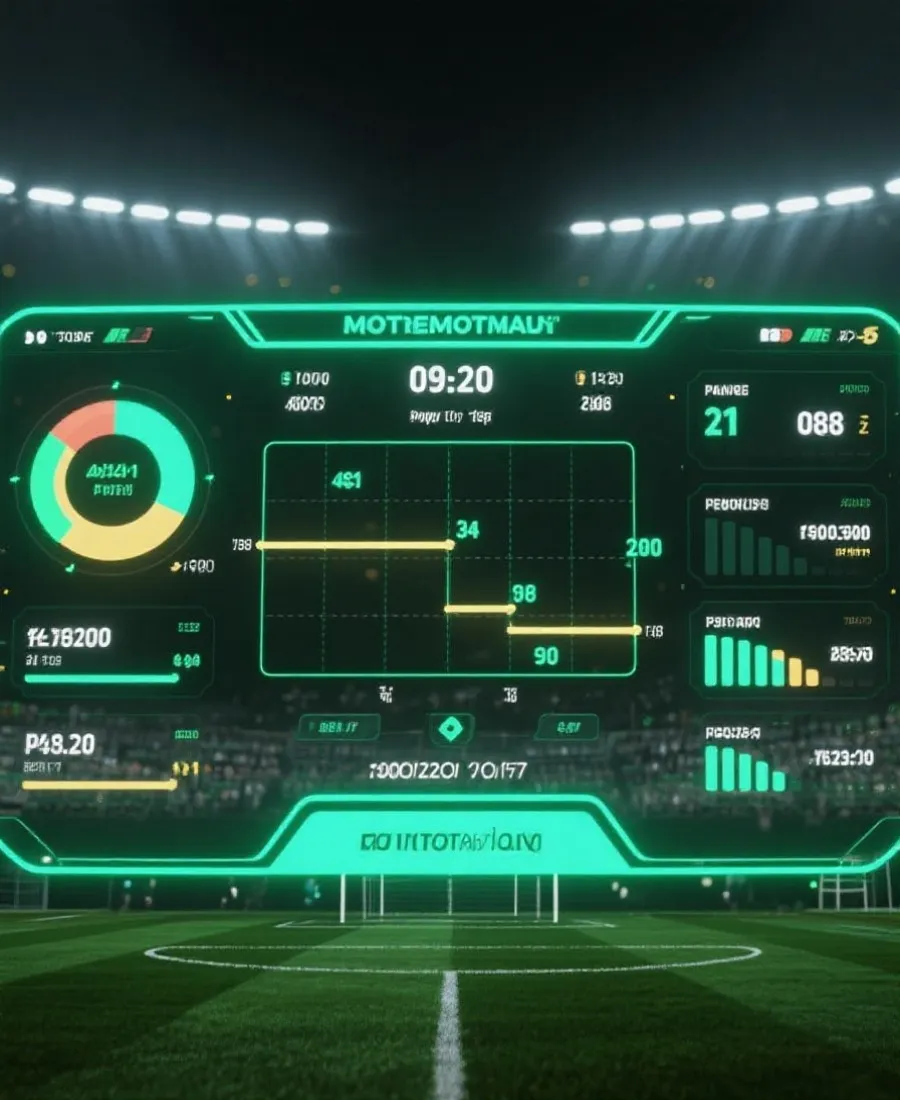 比賽走勢與統計畫面示意