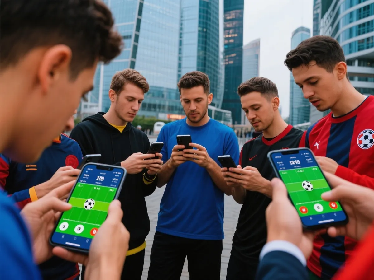 香港球迷查閱世界盃賽果示意圖